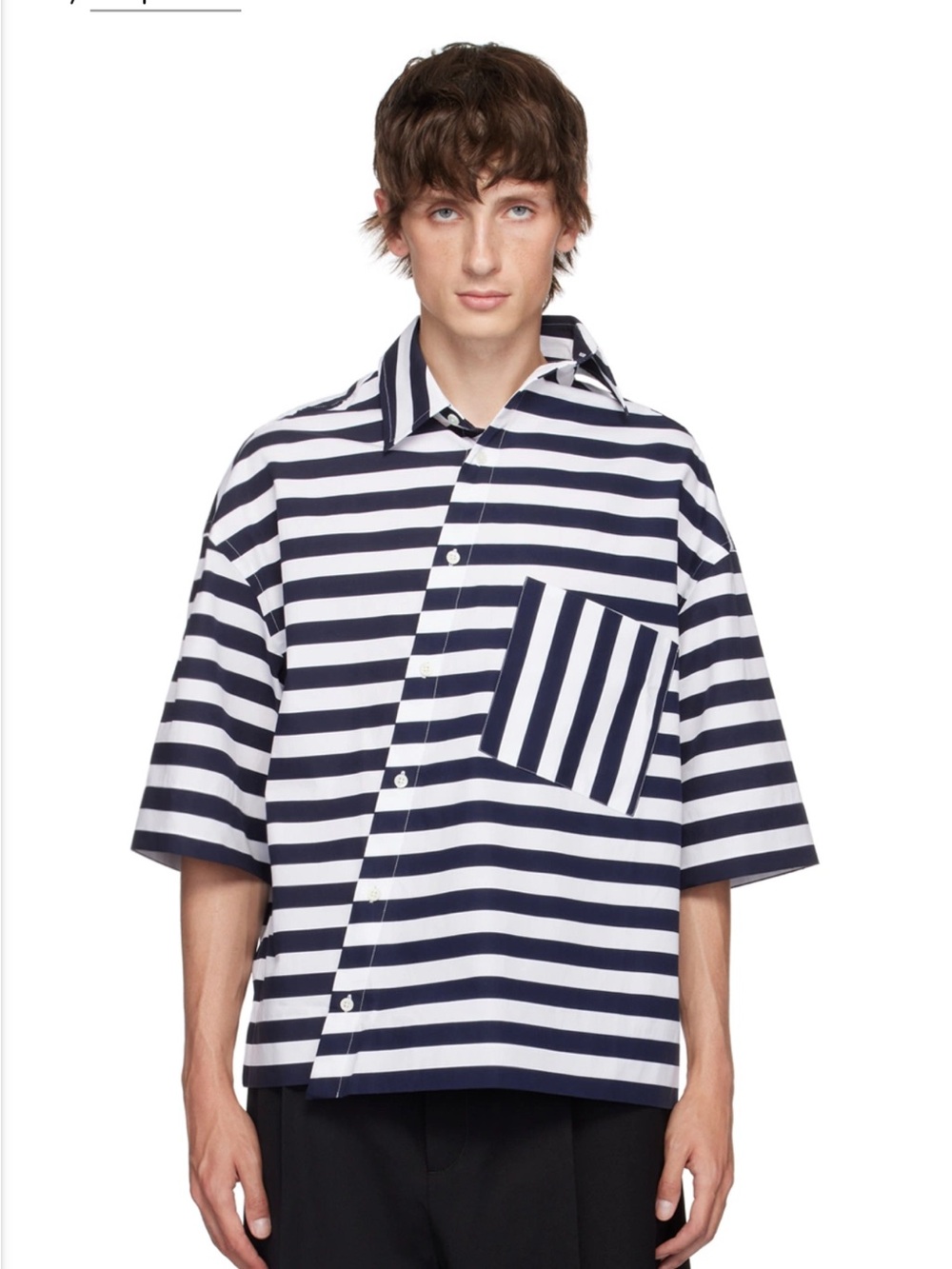 JACQUEMUS - White & Navy La Casa 'La chemise Pablo' Shirt